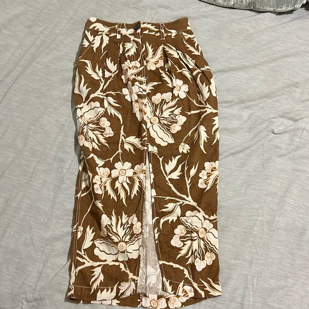 Mara Hoffman floral hemp skirt